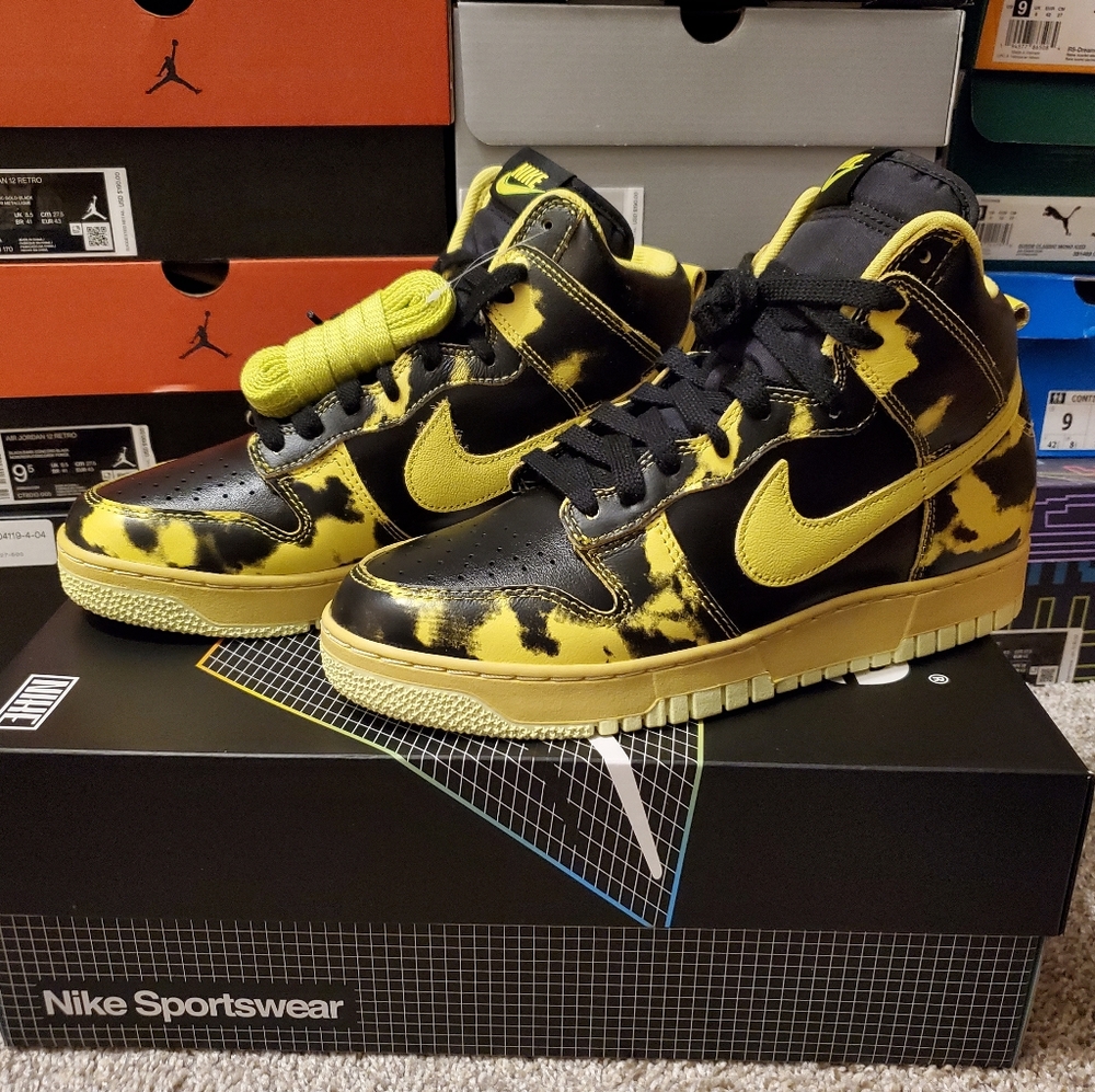 Nike dunk high (Yellow Acid Wash)